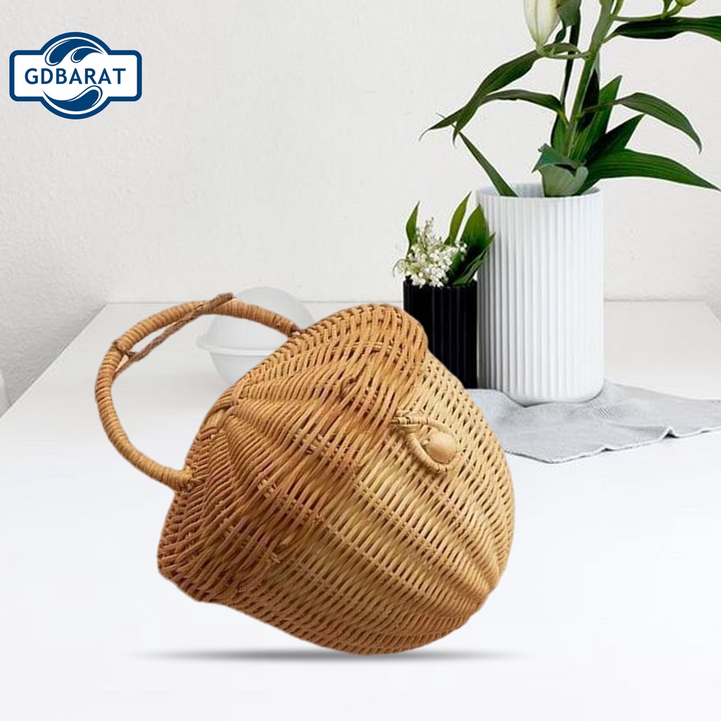 Giỏ đan mây tự nhiên trọng lượng nhẹ dùng làm đạo cụ chụp ảnh