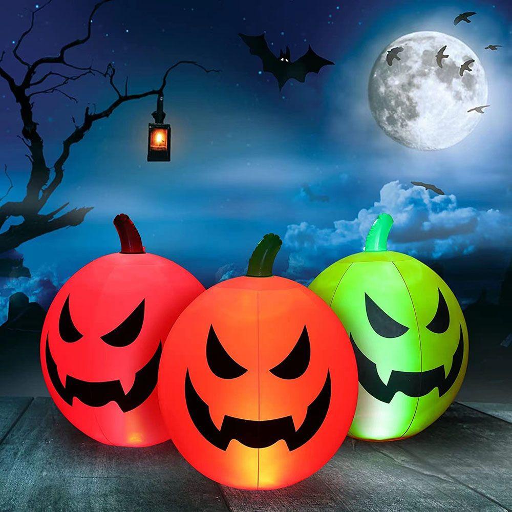 Bóng Bay Chống Nước Phát Sáng Biểu Tượng Cảm Xúc Bí Ngô Trang Trí Halloween