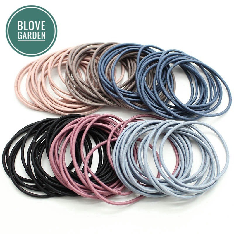 Dây buộc tóc đính đá ♥️DEAL 1K♥️ Kẹp tóc mini phong cách Hàn Quốc (Dây trơn ảnh 4-7)