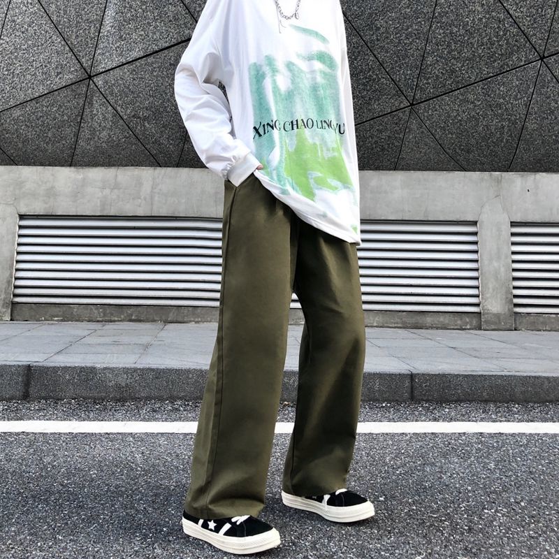 Quần Dài Ống Rộng Phong Cách Retro Harajuku 19118 Cho Nam Nữ