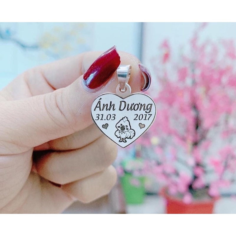 Dây chuyền khắc tên BNP MẪU MỚI ,làm tên theo yêu cầu, ảnh thật. Bạc ta