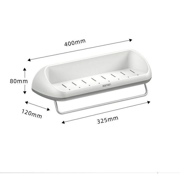 Kệ Nhà Tắm Dán Tường Cao Cấp OENON, Kệ Nhà Tắm Nhà Bếp Đa Năng Kèm Giá Treo Khăn