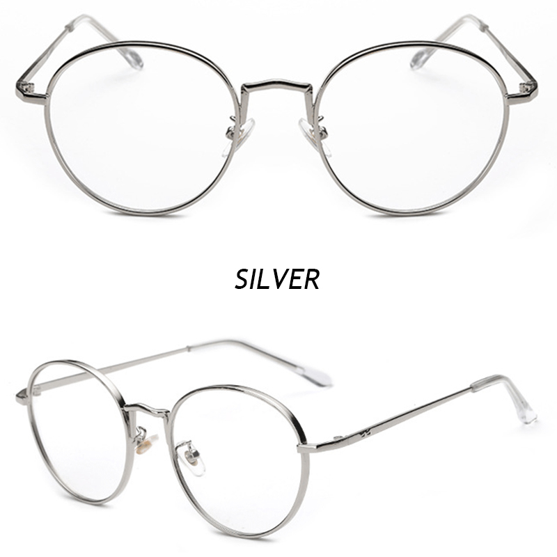 Mắt Kính Gọng Tròn Chống Bức Xạ Phong Cách Hàn Quốc
