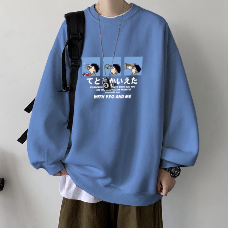 FREESHIP Áo sweater, áo nỉ in 3 hình cậu bé cute nỉ cotton form rộng unisex | BigBuy360 - bigbuy360.vn