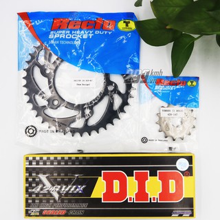 [Ex150-155] Nhông dĩa Recto và sên phốt TFX đen DID 428VIX cho xe Exciter 150, Exciter 155, Fzi, TFX, R15 V2, R15 V3...