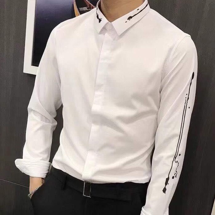 Áo sơ mi nam Hàn Quốc SM32 sọc kẽ tay thời trang sang trọng