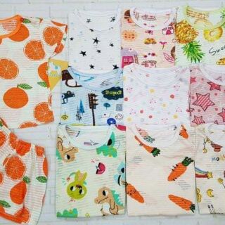 Bộ cotton sợi tre size nhí 0-5 tuổi