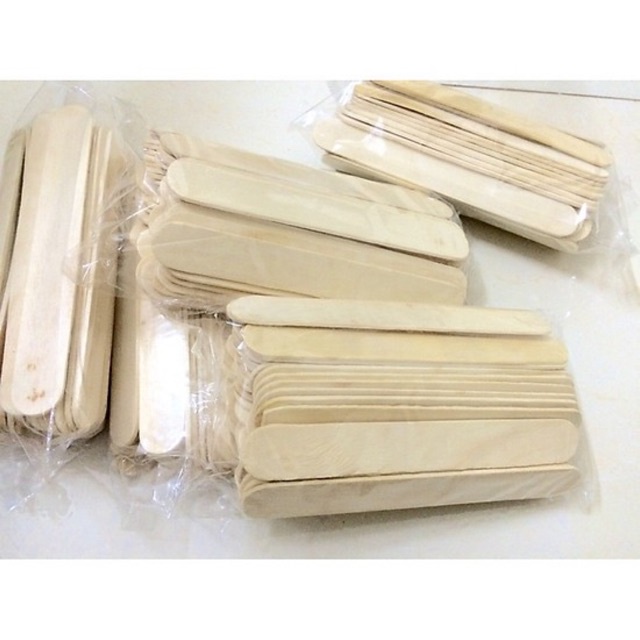 1kg Que đè lưỡi gỗ túi 420 que (15cm x 2cm), que kem gỗ làm hanmade, wax mỹ phẩm