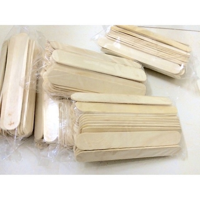 1kg Que đè lưỡi gỗ túi 420 que (15cm x 1.8cm), que kem gỗ làm hanmade, wax mỹ phẩm