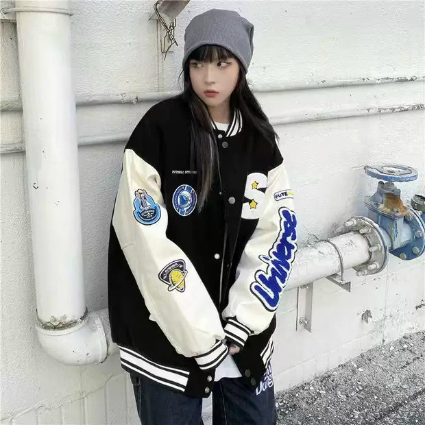 [Freeship] Áo khoác dù bomber nam nữ chữ S thời trang Noble TP299