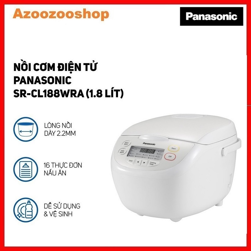 Nồi Cơm Điện Tử Panasonic SR-CL188WRAM 1.8 Lít