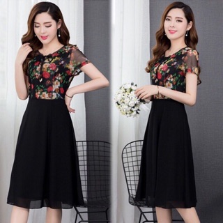 Sale 20% đầm xoè voan hoa