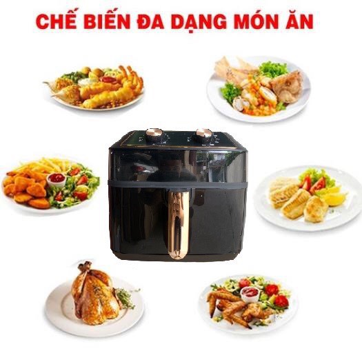 NỒI CHIÊN NƯỚNG KHÔNG DẦU CỠ ĐẠI NINESHIELD KB-8001M 10 LÍT CÔNG SUẤT 1500W