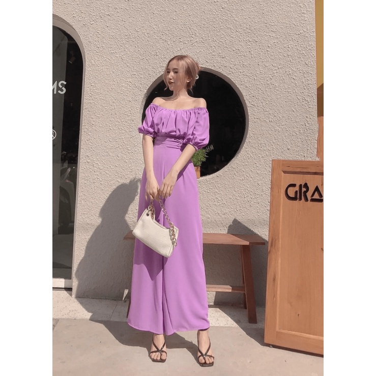 JUM LỤA MÀU TÍM THỦY CHUNG TÔN DÁNG CỰC XINH PU HHP FASHION