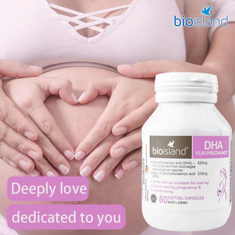 [Hàng chuẩn Úc] Viên uống bổ sung dha cho bà bầu Bioisland DHA for pregnancy 60 viên của Úc