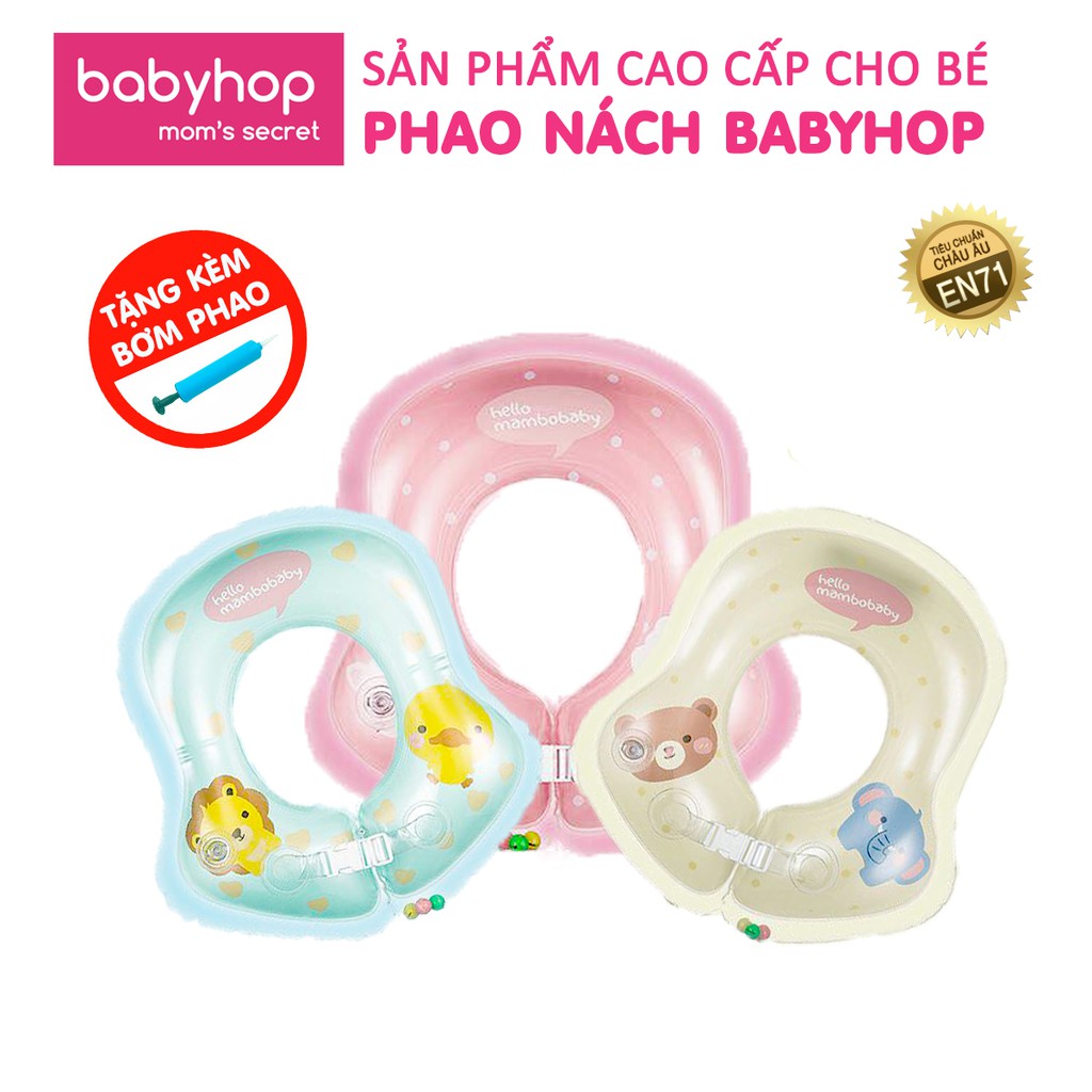 Phao nách Hello Mambobaby Babyhop dành cho bé từ 1-3 tuổi kèm bơm phao