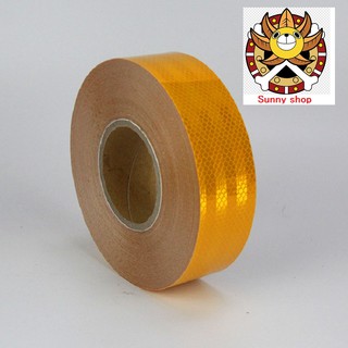 Decan Băng keo phản quang lưới khổ 5cmx5m Màu Vàng Cam