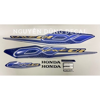 Nguyên bộ tem Wave anpha màu xanh dương đời 2019_Decal