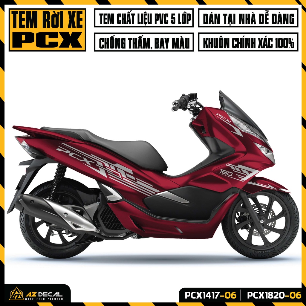Tem Rời Dán PCX 160 Thiết Kế Hiện Đại | PCX-06 | Decal Chế Dán Xe Máy PCX Chống Thấm Nước, Chống bay Màu