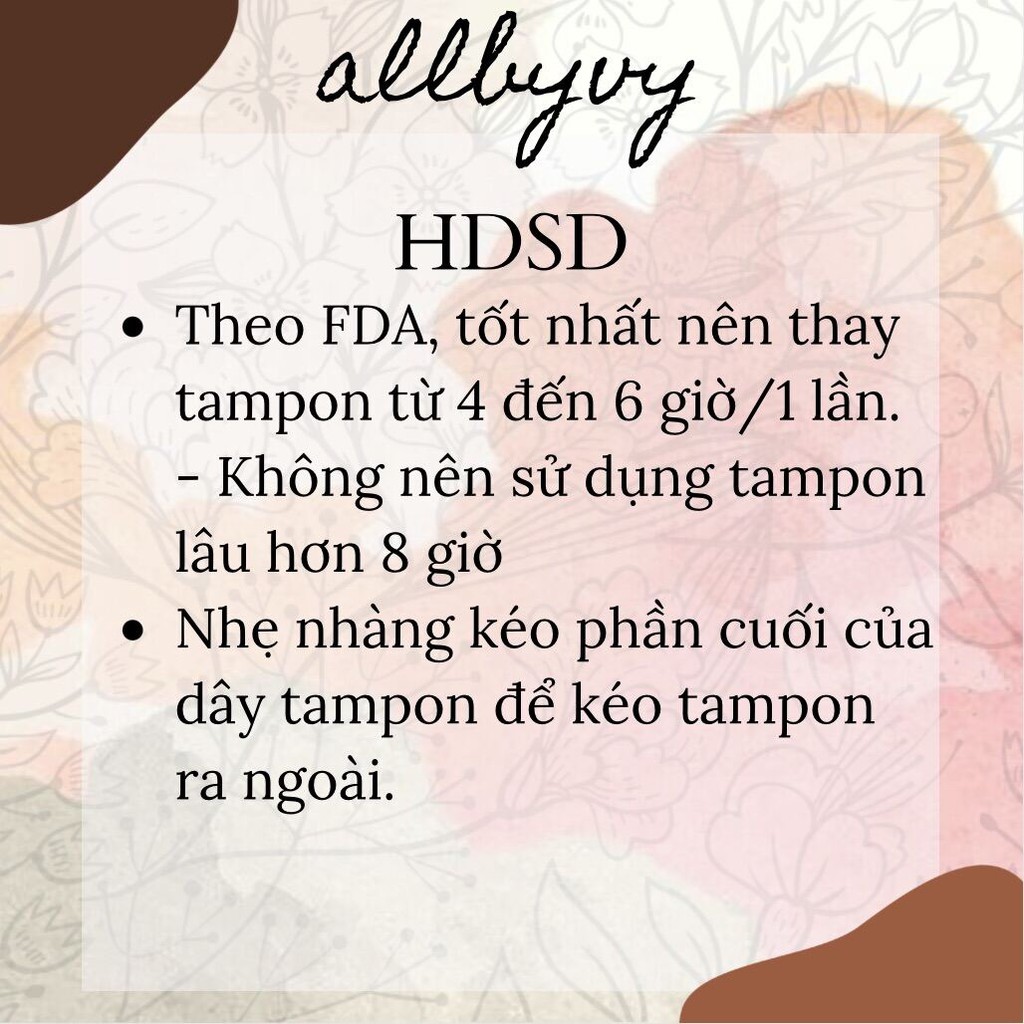 Băng vệ sinh dạng ống Tampax Pearl Sạch Sẽ Không Mùi