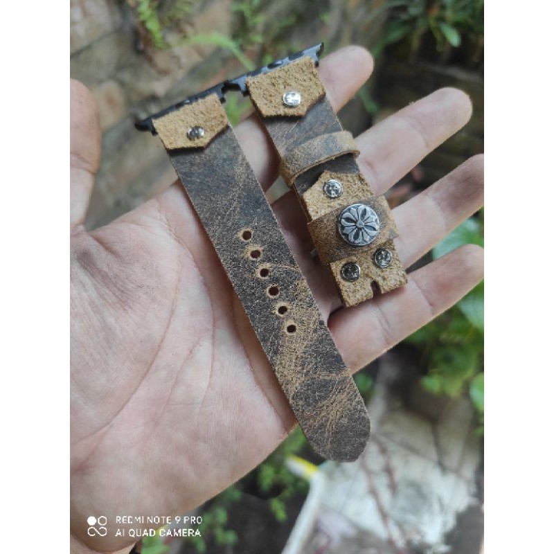 Dây da đồng hồ vân rạn 1 lớp chất bụi