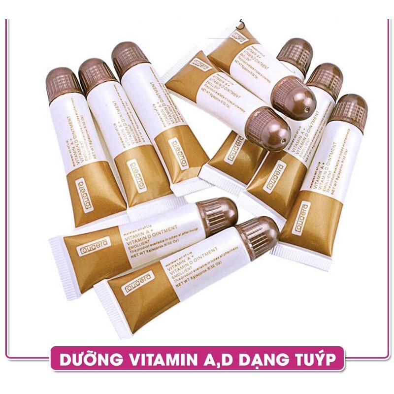 [Dưỡng tuýp vitamin A,D] - Dưỡng môi, mày sau xăm, giúp da nhanh lành