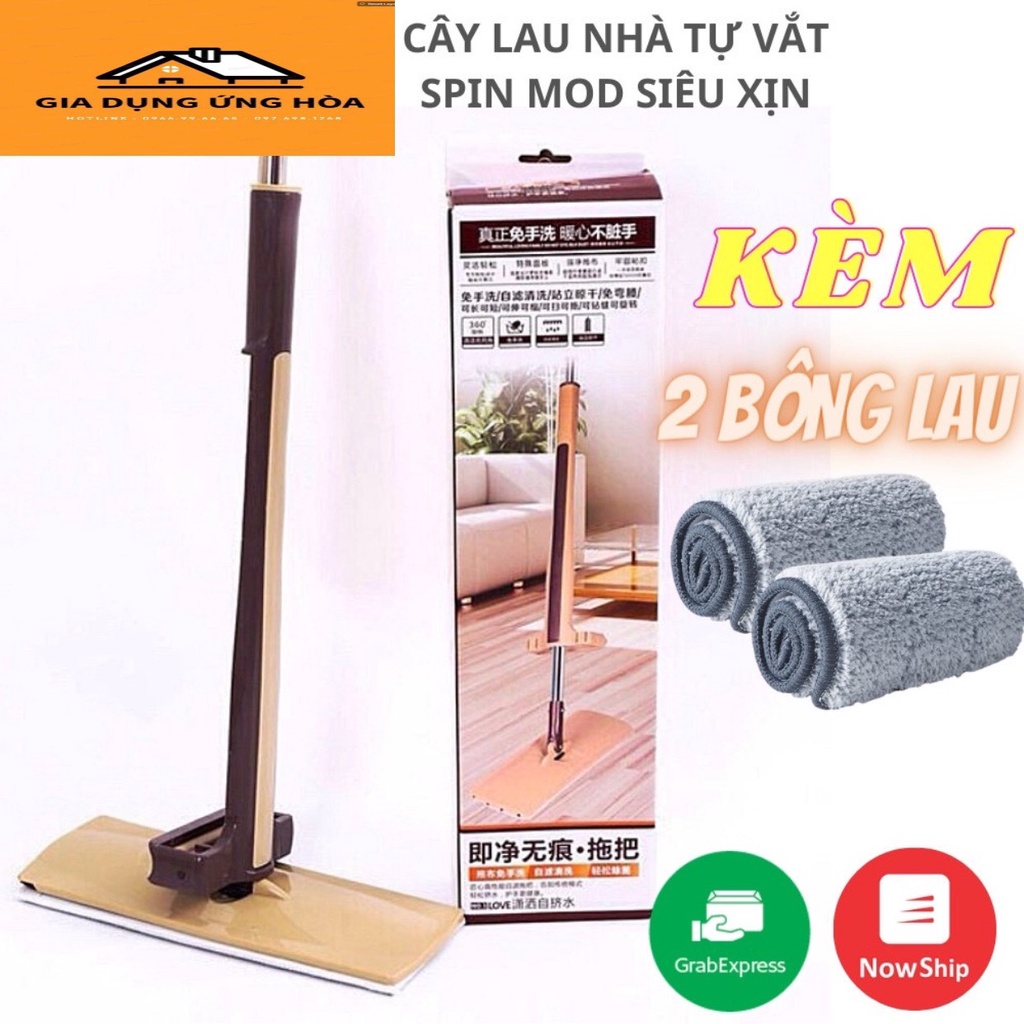 Chổi Lau Nhà Tự Vắt Nhật Bản+ tặng kèm 1 tấm lau- dễ sử dụng, gọn nhẹ