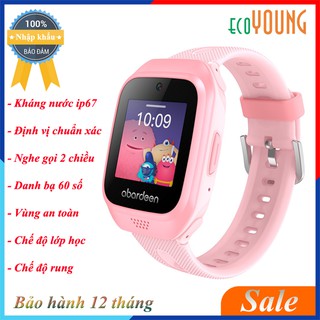 [Siêu sale] Đồng hồ định vị trẻ em Abardeen N200 - Chế độ rung - Chống nước - Hồng sen