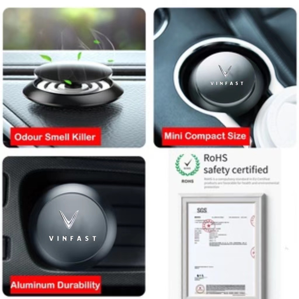 Phụ Kiện Tạo Hương Thơm Bằng Hợp Kim Nhôm VinFast VF8 VF9 VF e34 VF5 VF7 LUX2.0 Cho Xe Hơi