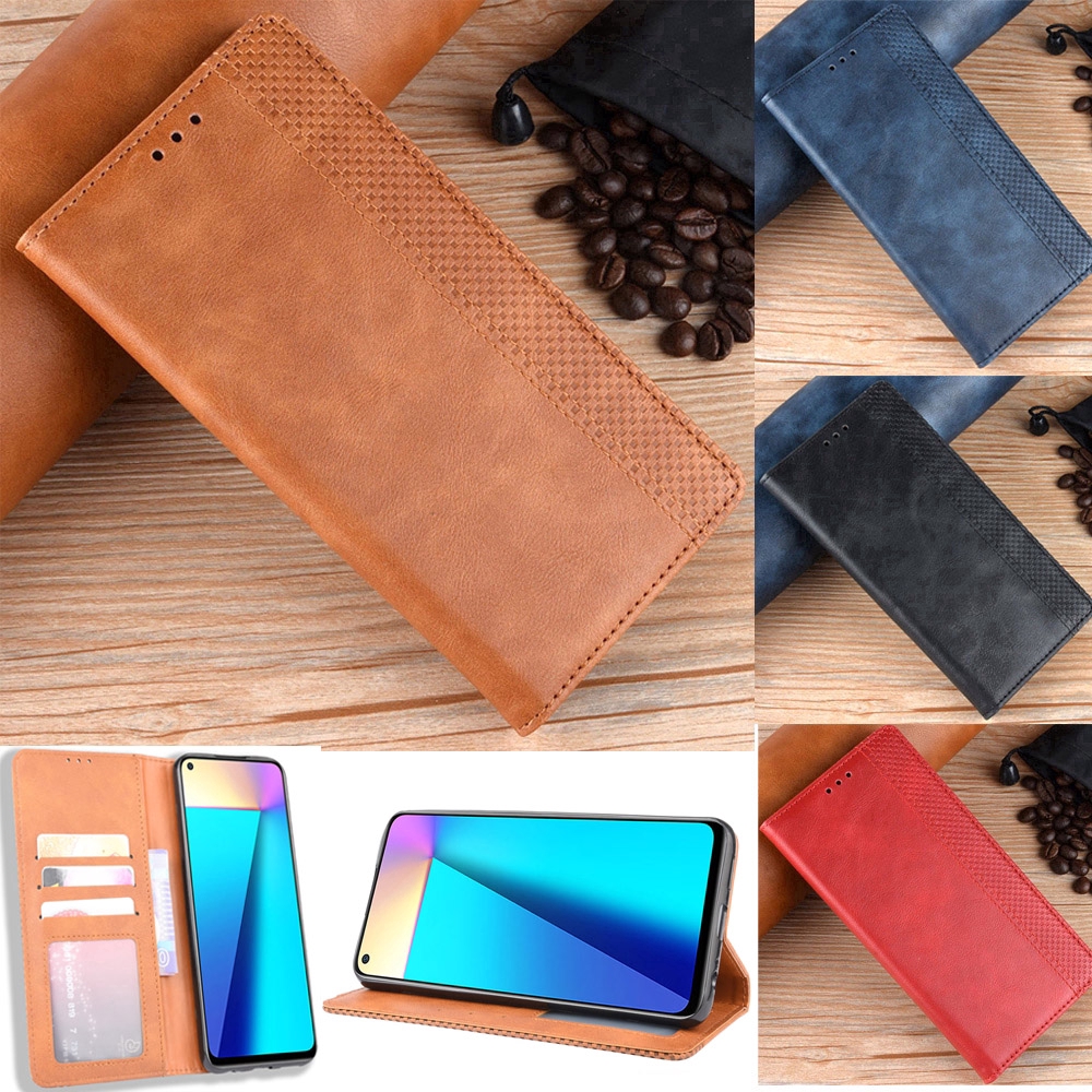 Infinix Note 7 Luxury Flip Slim Business PU Leather Wallet Stand Card Case Cover