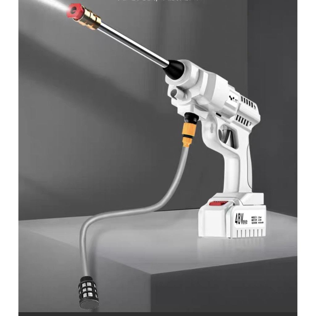 Súng nước cao áp gia đình Máy rửa xe,tưới cây,vệ sinh máy móc thiết bị không dây pin lithium 48V chuyên dụng