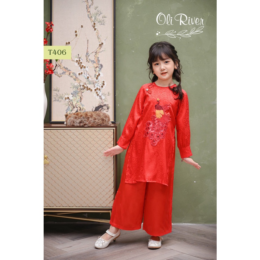 Áo dài,Áo dài Tết cho bé, áo dài cách tân, mẫu mã đẹp 013576