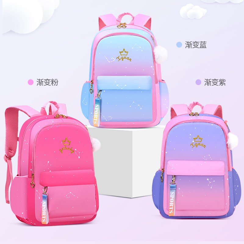 ✹✱Ba lô chống gù lưng cho bé gái học sinh tiểu 1-3-2 lớp 6 siêu nhẹ thấm nước bảo vệ sườn núi