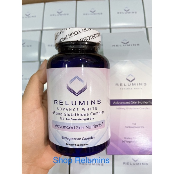 Viên Uống Trắng Da Relumins Advance White 1650mg 90 Viên của Mỹ
