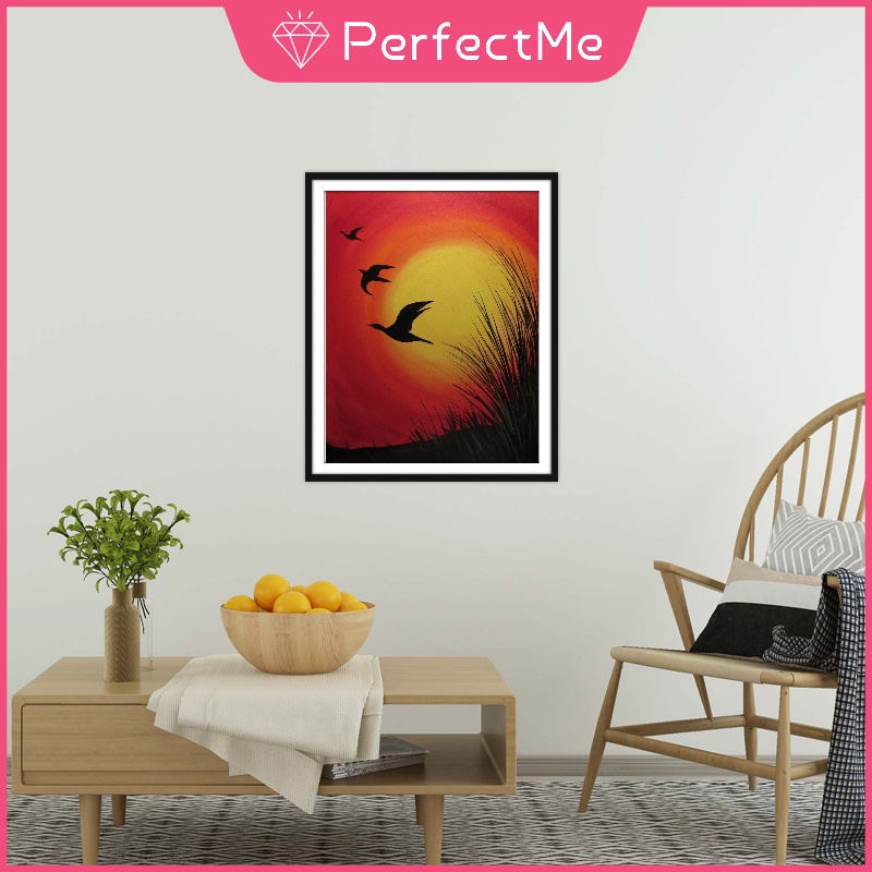 Bộ tranh đính đá 5D họa tiết hoàng hôn và hoàng hôn độc đáo DIY dùng trang trí