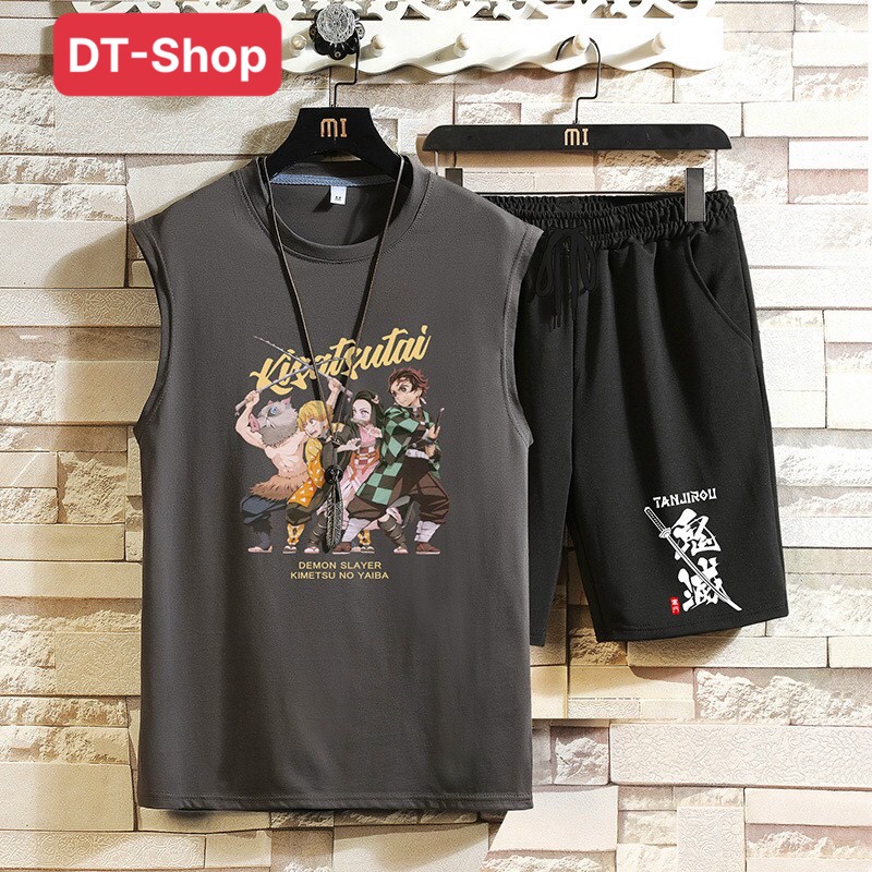 Bộ Thể Thao Nam mùa hè mặc ở nhà chất thun lưới mè cao cấp