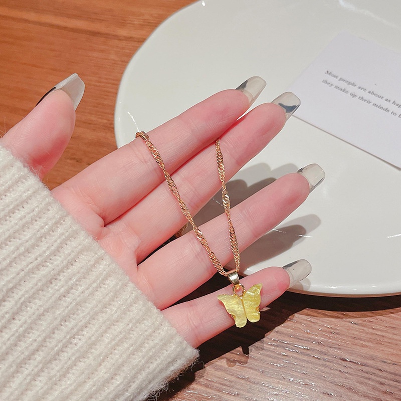 Dây chuyền / vòng tay mặt hình bướm phong cách Hàn Quốc dành cho nữ