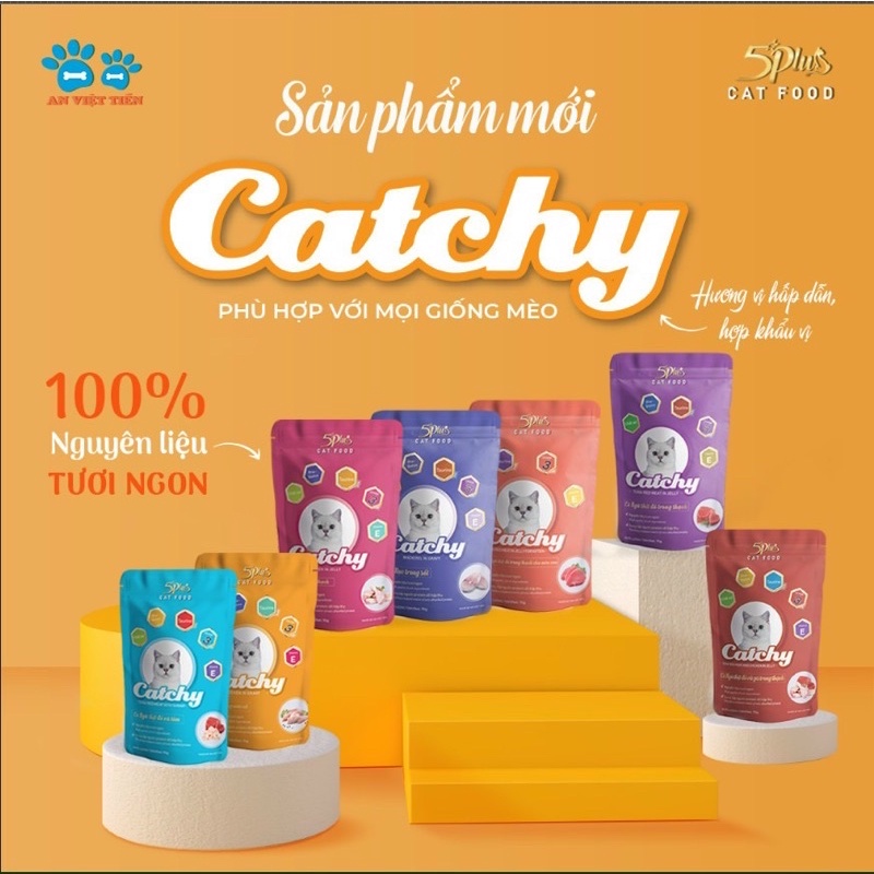 Pate Catchy 5Plus - Pate cho mèo mọi lứa tuổi - Tiệm Mèo Moa