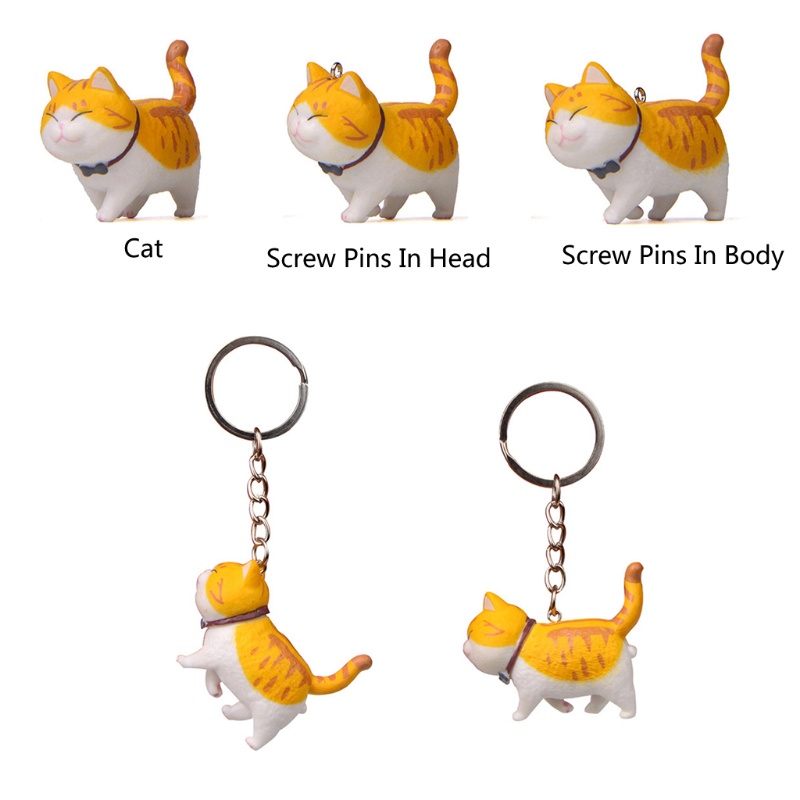 Móc Khóa Hình Mèo Bằng Nhựa Resin Dễ Thương