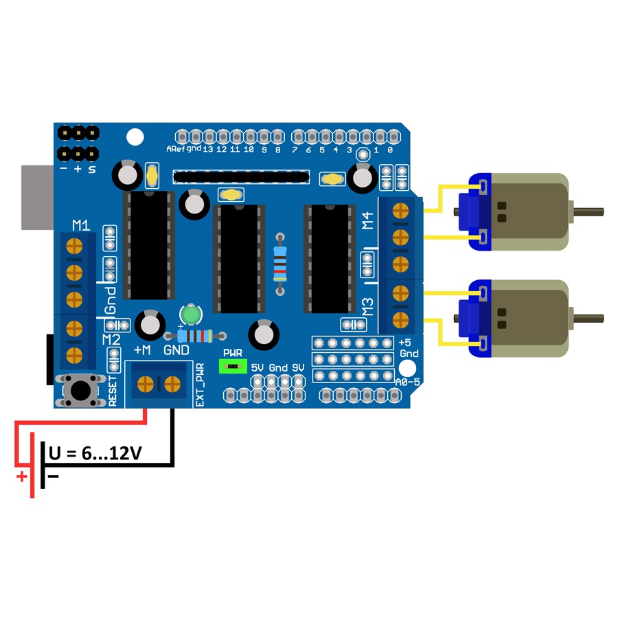 Module điều khiển động cơ Arduino Motor Shield L293D - X2H1