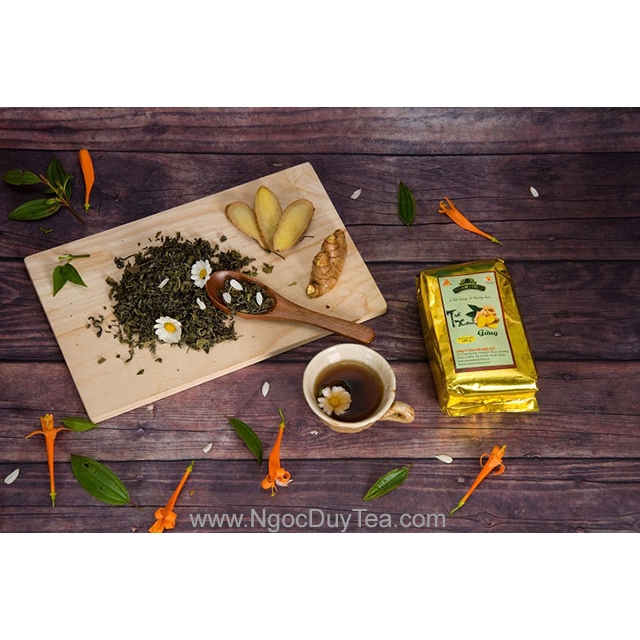 Trà xanh hương nhài, sen, gừng, sâm dứa, Đặc Sản Ngon Lạ Đà Lạt