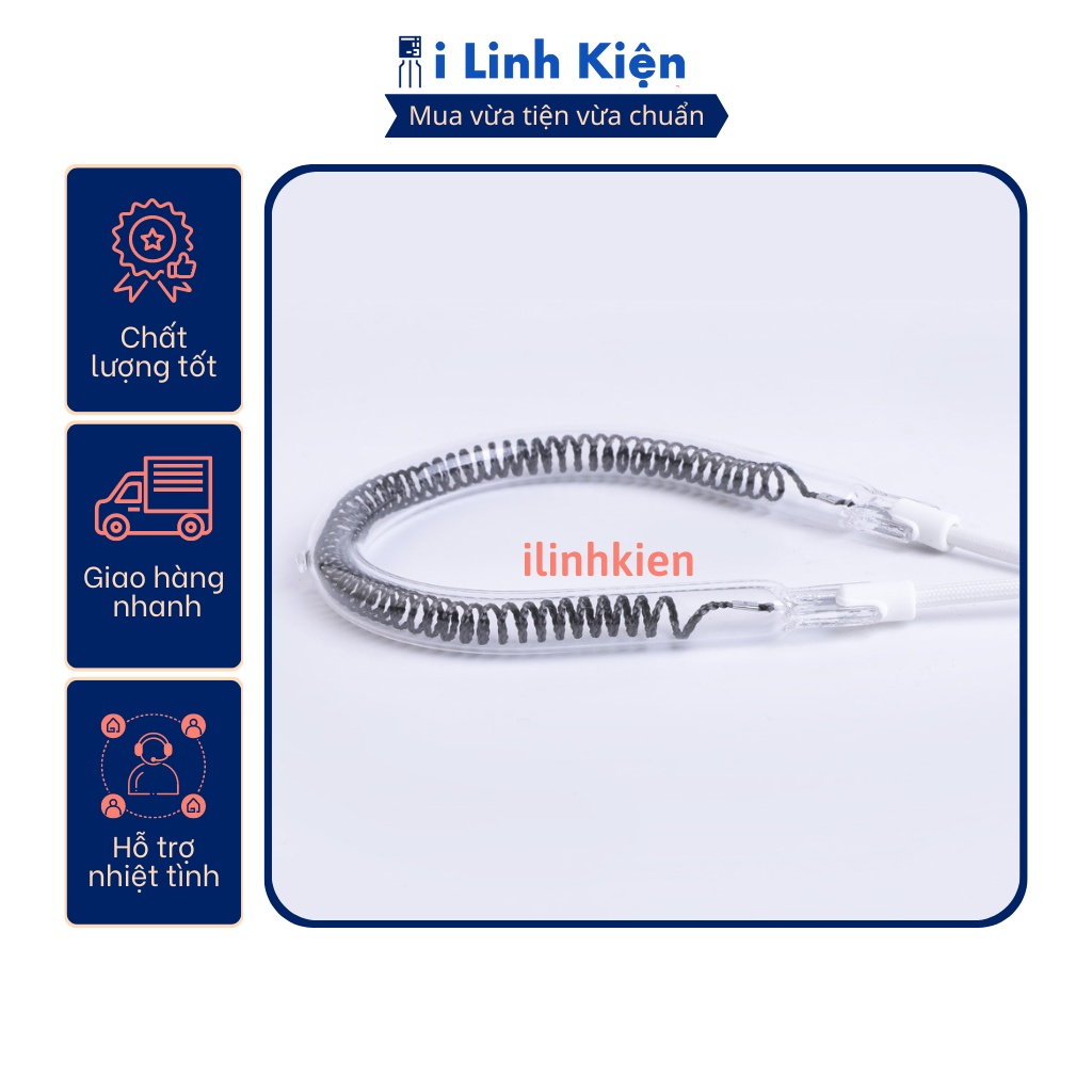 Bóng đèn quạt sưởi chữ U 900W 1000W sợi Carbon chất lượng tốt