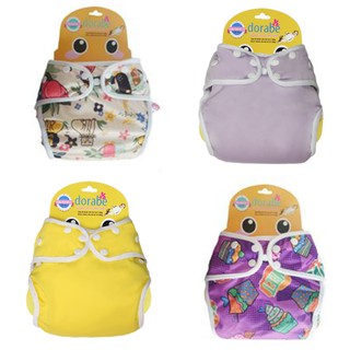 (Bộ 4) Tã  vải Dorabe đa năng đêm  size M cho trẻ 3-16kg Dorabe (Gồm vỏ +lót) 10