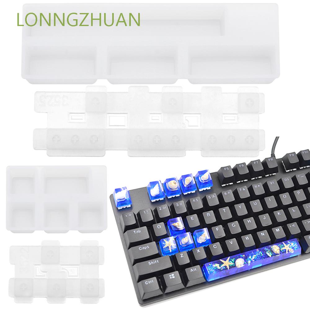 LONNGZHUAN Tự làm chìa khóa pha lê Nắp nhựa Khuôn bàn phím cơ khí Khuôn silicone Thủ công mỹ nghệ