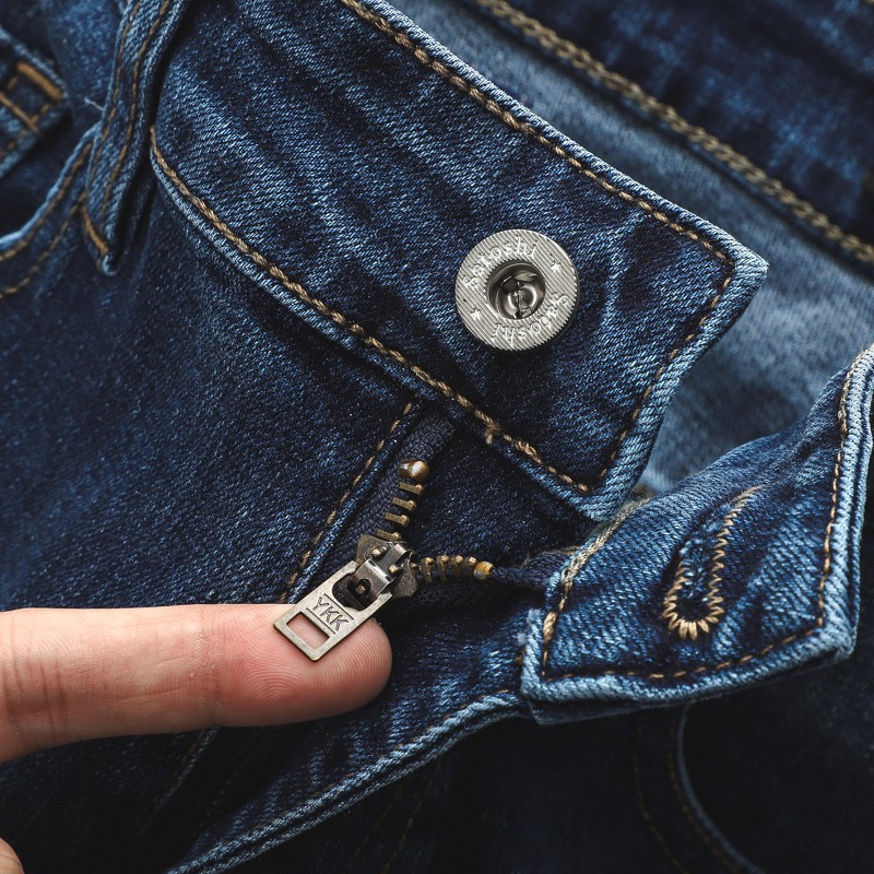 |Hẻm Store| Quần jean nam, quần bò nam Satoshi SAQJ31 dáng vừa màu xanh trơn wash basic chất jean co giãn nhẹ | BigBuy360 - bigbuy360.vn