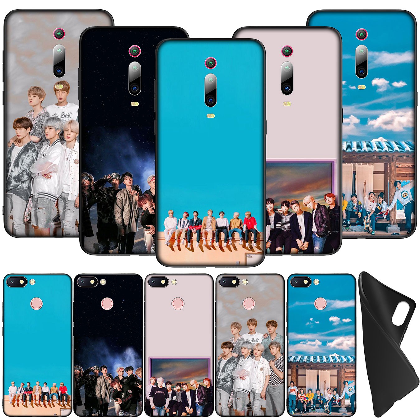 Soft Silicone iPhone 11 Pro XR X XS Max 7 8 6 6s Plus + Cover kpop BTS Bangtan Boys Phone Case