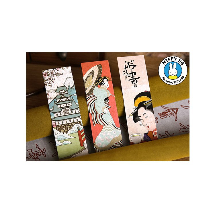 Hộp 30 bookmark giấy cổ phong Nhật Bản DU LI THƯ