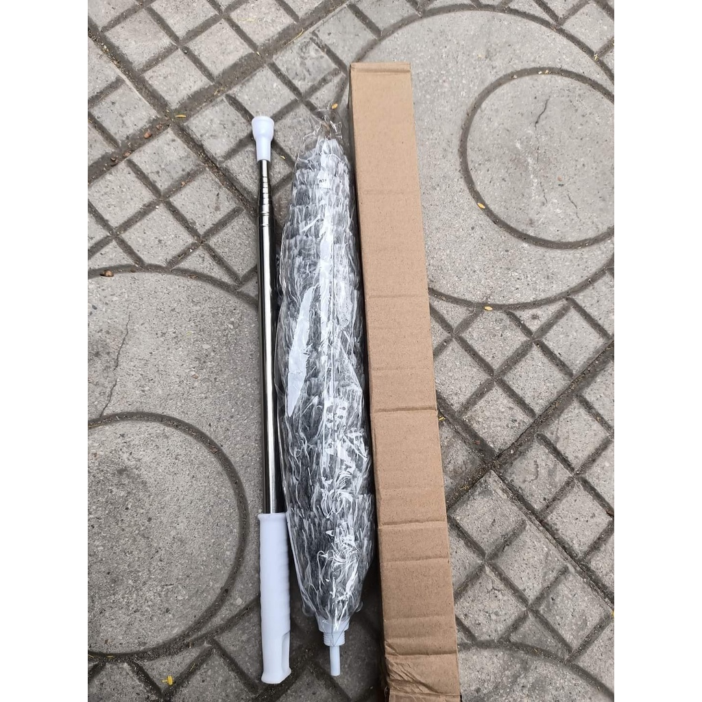 CÂY CHỔI LÔNG QUÉT BỤI CÁN INOX CAO CẤP GẬP DC TỚI 90 độ, cây phất trần thông minh hút bụi, màng nhện tiện lợi