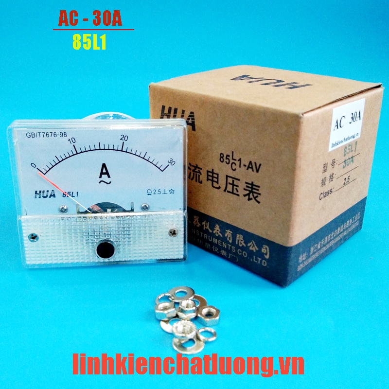 Ampe kế cơ AC 30A 85L1 đo dòng 0-30A chính hãng HUA