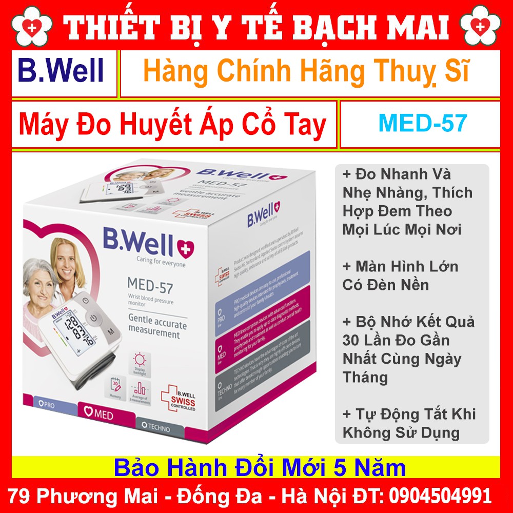 Máy Đo Huyết Áp Bwell MED-57 Chăm Sóc Sức Khoẻ Bản Thân Và Mọi Người Chính Hãng Thuỵ Sĩ